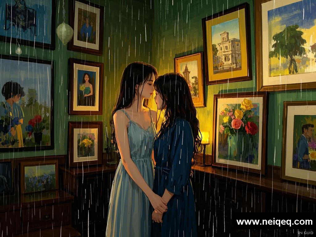 雨幕下交织的浪漫遐想