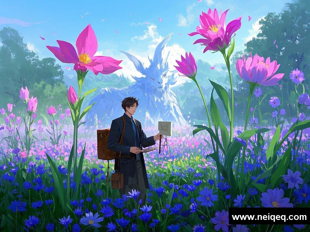 花海中的神秘邂逅