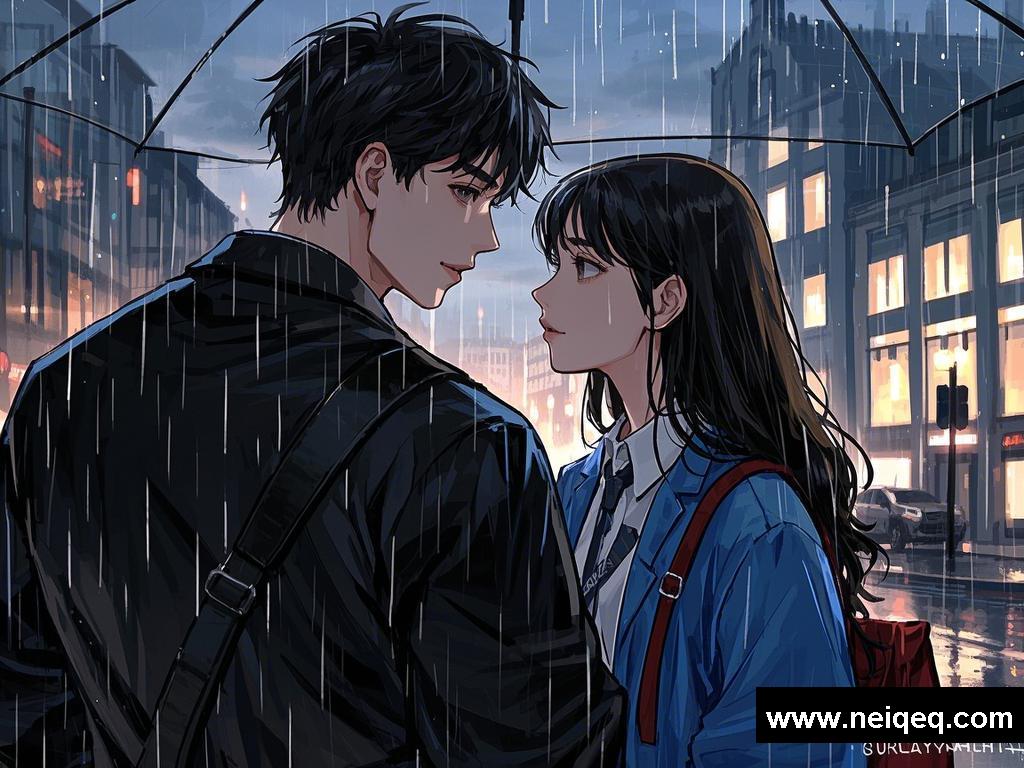 雨中的奇妙邂逅与情感升温