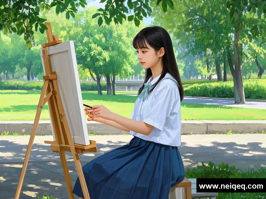 清纯佳人入画来