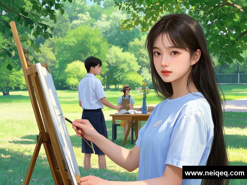 清纯佳人入画来