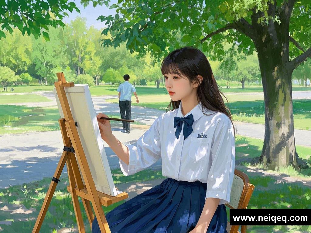 清纯佳人入画来