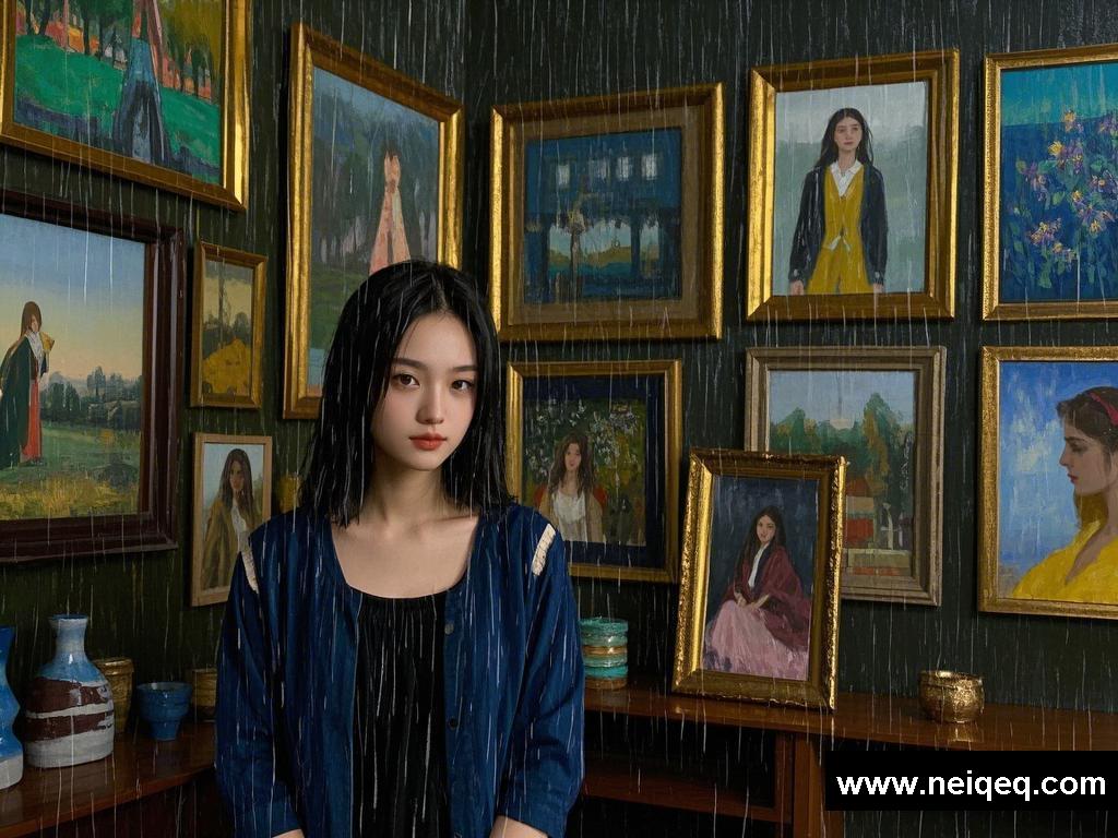 雨幕下交织的浪漫遐想