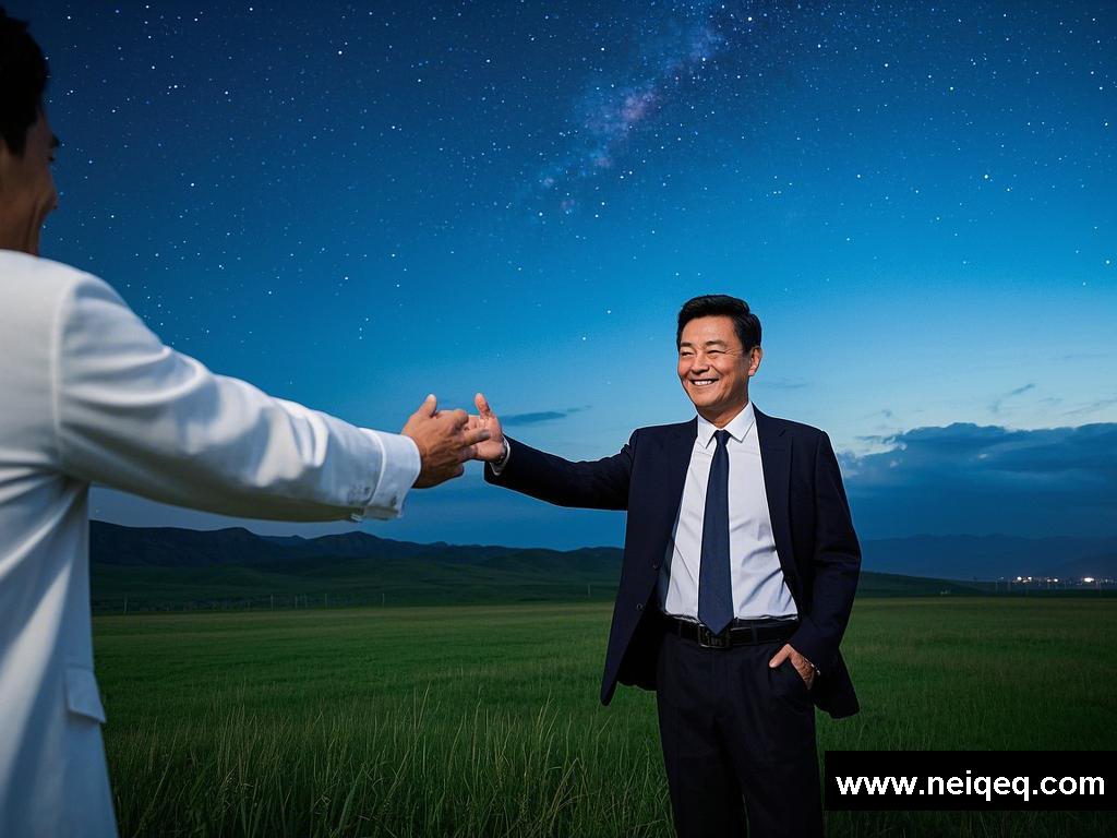 草原与星空下的浪漫邂逅