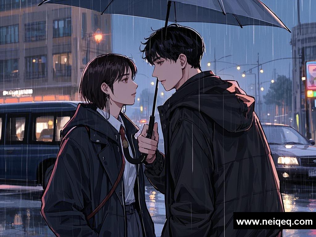 雨中的奇妙邂逅与情感升温