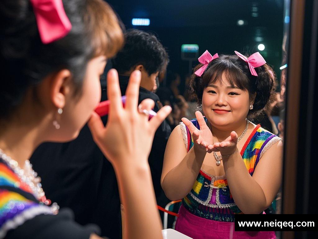 用甜美手势绽放人气彩虹